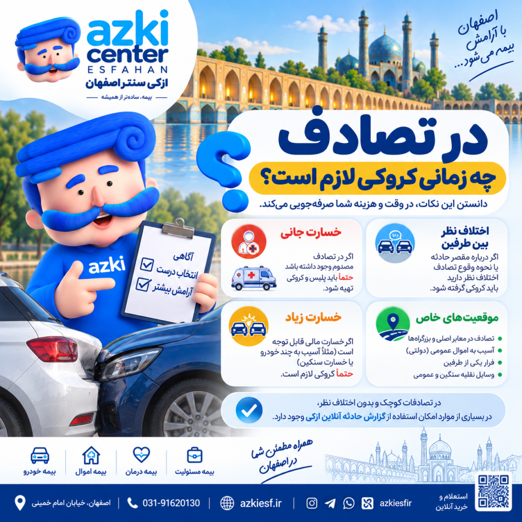 در تصادف چه زمانی کروکی لازم است؟